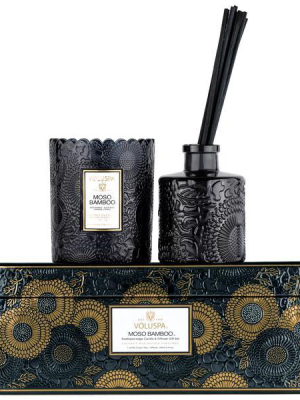 Moso Bamboo Candle & Diffuser Gift Set