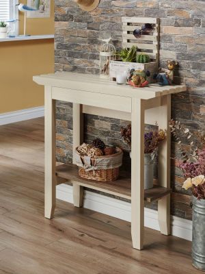 Parish Transitional Console Table Ivory/distressed Taupe - Iohomes