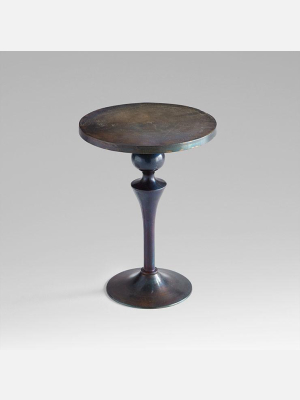 Gully Side Table In Bronze & Blue