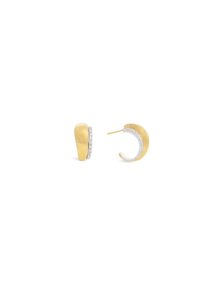 Marco Bicego® Lucia Collection 18k Yellow Gold And Diamond Small Hoop Earrings