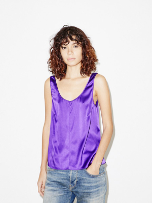 Silk Tank In Purple