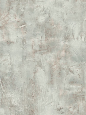 Rustic Stucco Faux Wallpaper In Mauve And Icicle From The Living With Art Collection By Seabrook Wallcoverings