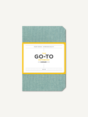 Go-to Notebook With Mohawk Paper, Sage Blue Dotted