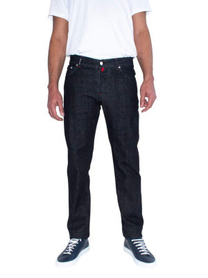 Kiton Denim Black Slim Fit