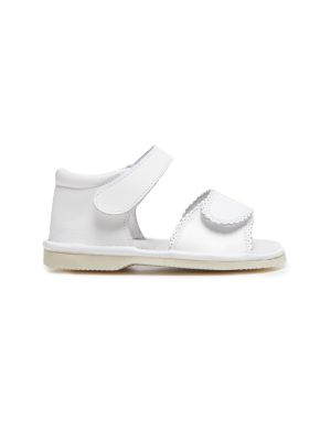 My-first Leather Velcro Sandal In White