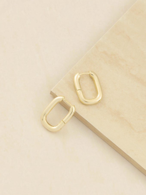 Mini Shapes 18k Gold Plated Hoop Earrings