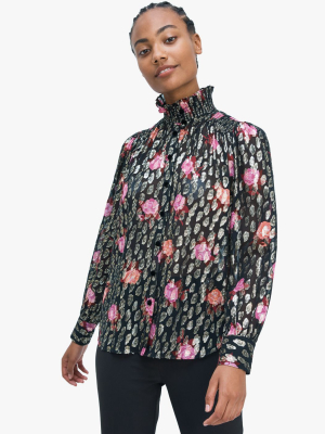 Rose Garden Smocked Neck Top