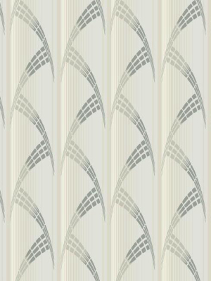 Metropolis Wallpaper In Ivory And Beige From The Deco Collection By Antonina Vella For York Wallcoverings