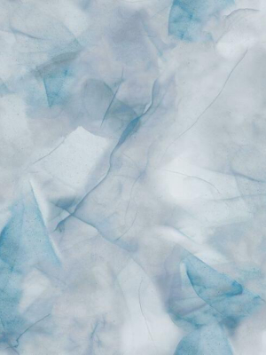 Watercolor Silks Peel & Stick Wallpaper In Blue By York Wallcoverings