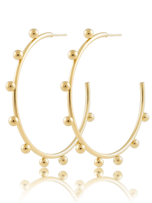 Erin Studded Hoops - Large