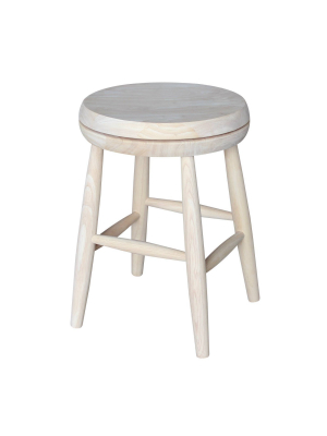 Jonathan Swivel Scooped Seat 18" Stool - Unfinished - International Concepts