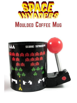 Just Funky Space Invaders 3d Arcade Molded 16oz Coffee Mug