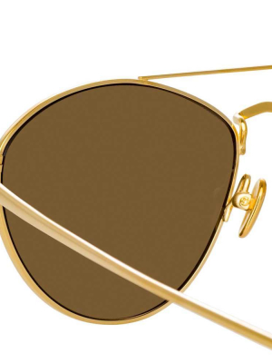 Linda Farrow Caine C1 Aviator Sunglasses