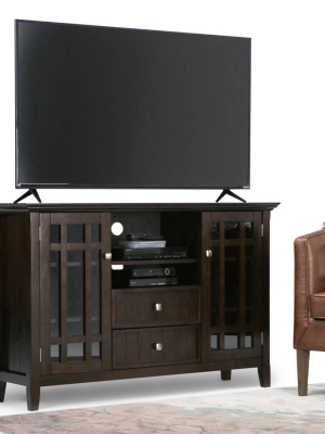 53" Tall Freemont Solid Wood Tv Stand Tobacco Brown - Wyndenhall