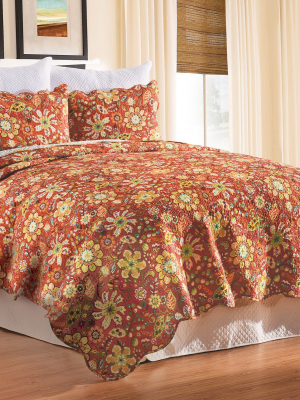 C&f Home Ghisella Large Floral Quilt