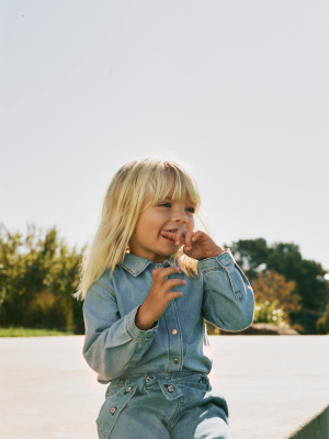 Snap Button Denim Shirt