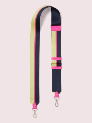 Make It Mine Thick Striped Webbed Crossbody Strap