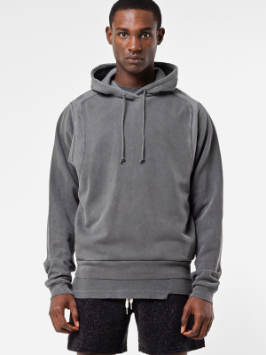 Cross Thermal Hoodie / Washed Black