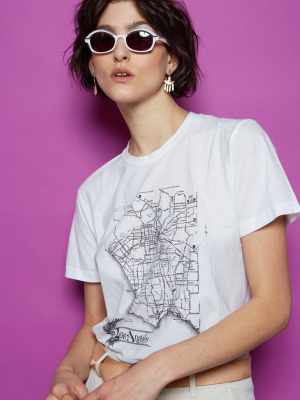 La Map Tee, White