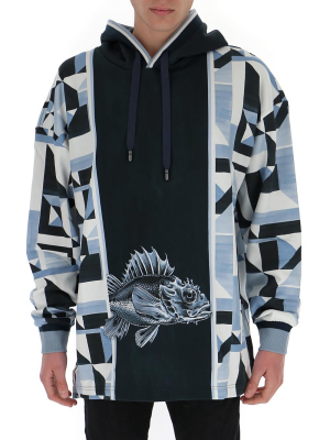 Dolce & Gabbana Majolica Print Drawstring Hoodie