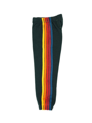 Kid's 5 Stripe Sweatpants - Charcoal