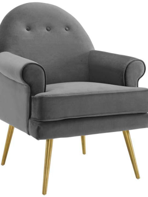 Jayda Tufted Button Accent Performance Velvet Armchair