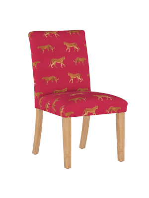 Dining Chair Cheetah Walk Raspberry - Cloth & Company