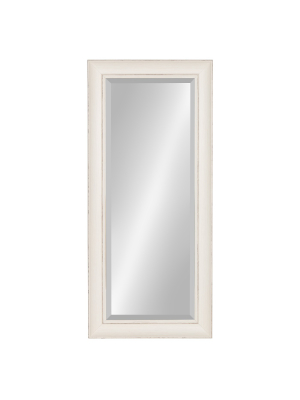 16" X 36" Macon Framed Wall Panel Mirror White - Kate And Laurel