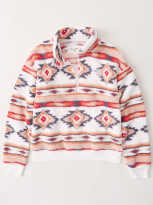 Quarter-zip Sherpa Sweatshirt