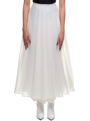 Pleated Maxi Skirt (219-pl002-clear)