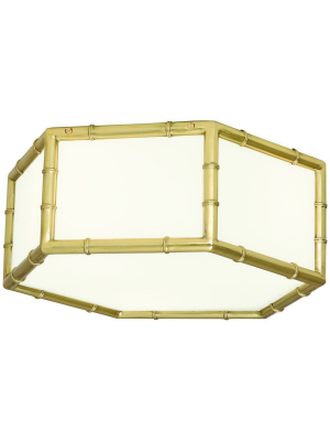 Meurice Flush Mount Hexagonal Modern Brass