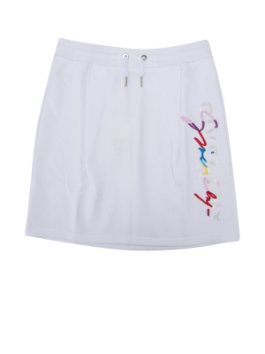 Givenchy Kids Logo Print Drawstring Skirt