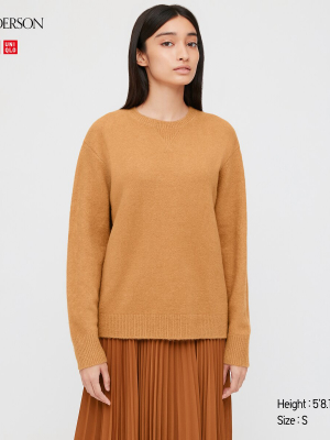 Women Souffle Yarn Crew Neck Long-sleeve Sweater (jw Anderson)