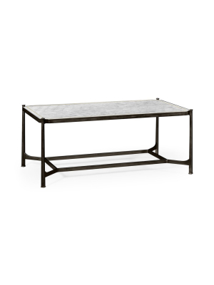 Églomisé & Iron Rectangular Coffee Table