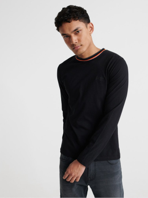 Organic Cotton Athletic Ringer Long Sleeve Top