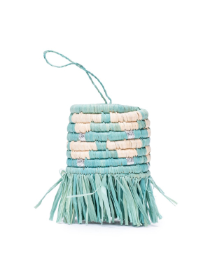 Handwoven Baskets By Blu Mist Patterned Fringed Ornament