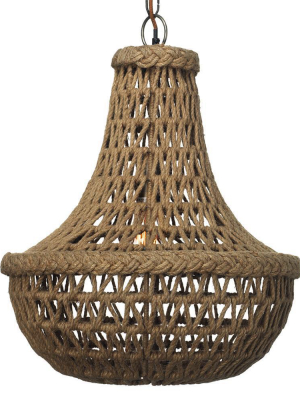 Jamie Young Jute Macrame Chandelier