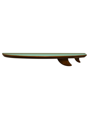 24"x5" Surf Board Wall Shelf Brown/green - Pillowfort™