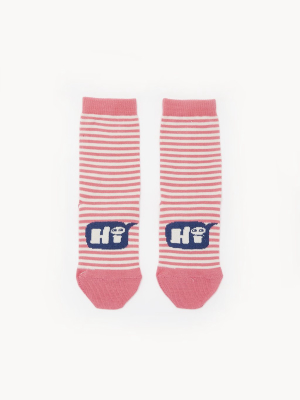 Bonnie Mob Poons Stripe Socks - Sorbet