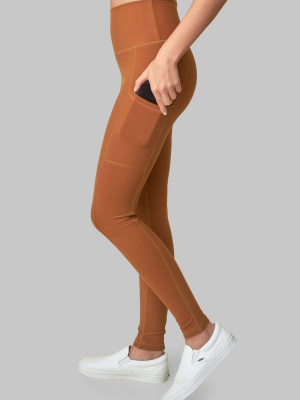 Recycled Legging With Pockets- Turmeric
