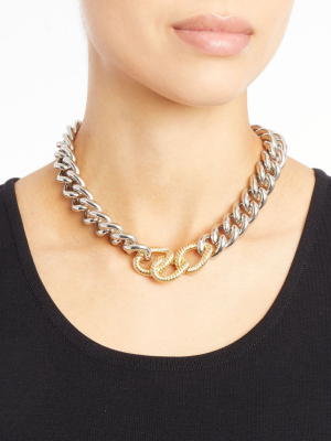 Two-tone Large Link Necklace