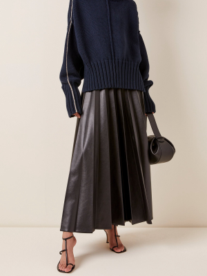 Oversized Ribbed-knit Turtleneck Sweater