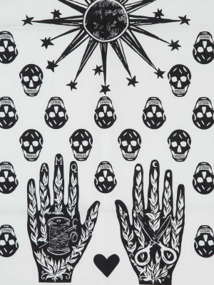 Alexander Mcqueen Allover Skull Print Scarf