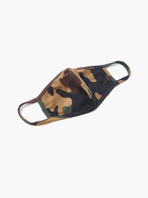 Camo Print Face Mask