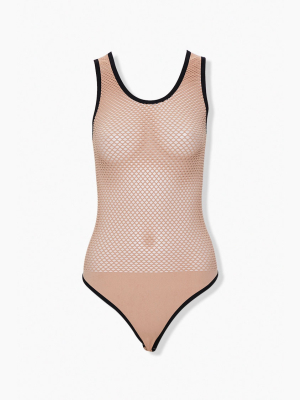 Mesh Contrast-trim Bodysuit