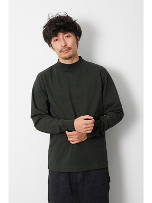 Heavy Cotton Garment Dyed L/s Mockneck