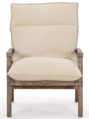 Orion Leather Chair, Nubuck Sand