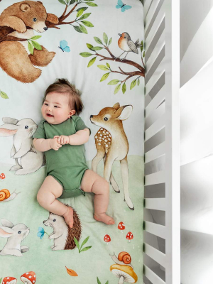 Enchanted Forest Standard Size Crib Sheet