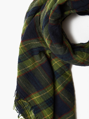 Total Eclipse Traditional Plaid Wool Scarf