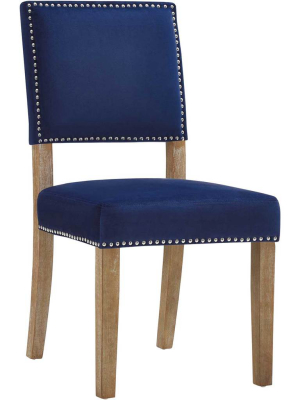 Orwen Wood Dining Chair Navy